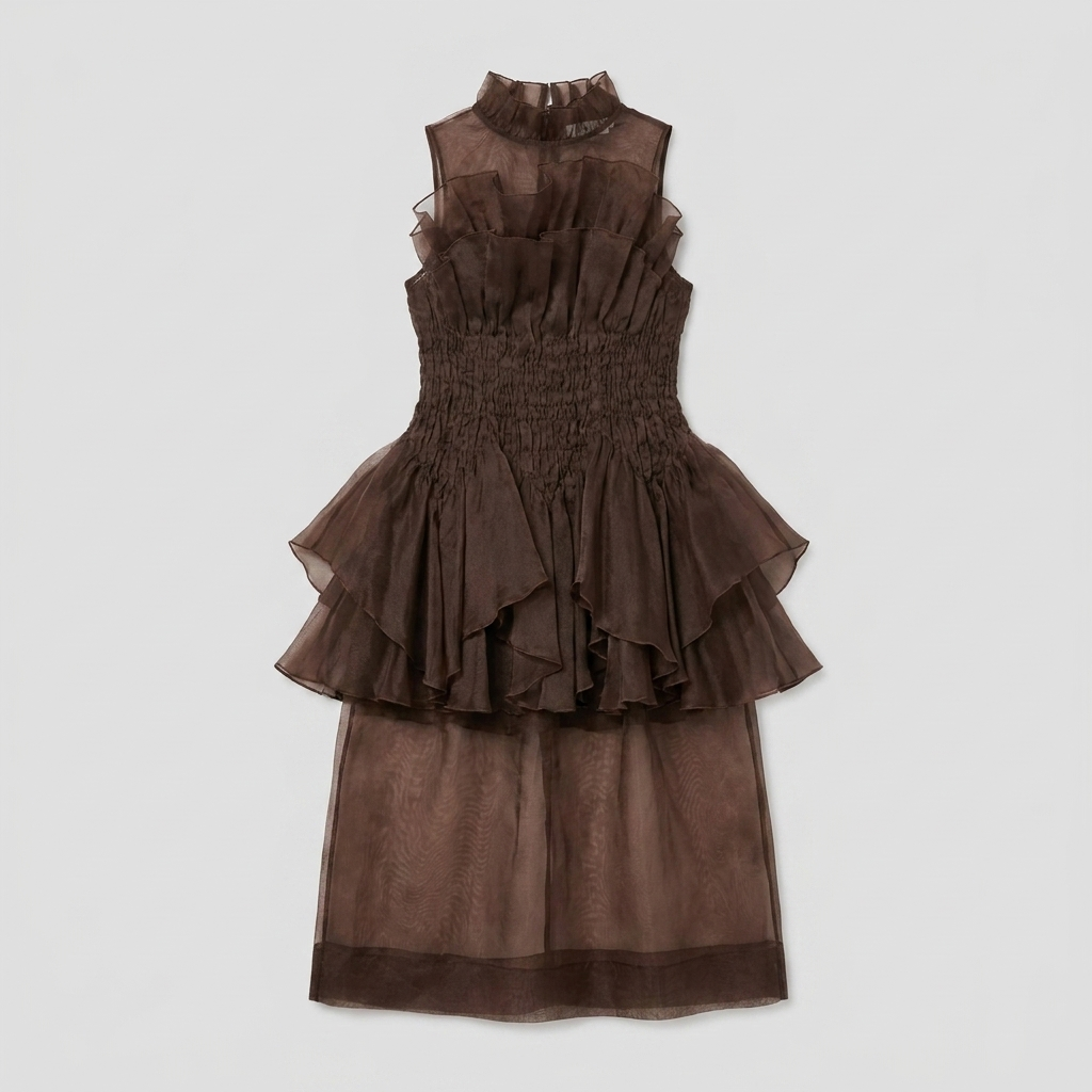 Aveline Maxi Dress | One Shoulder, Ruffled Tiered Long Dress for Women