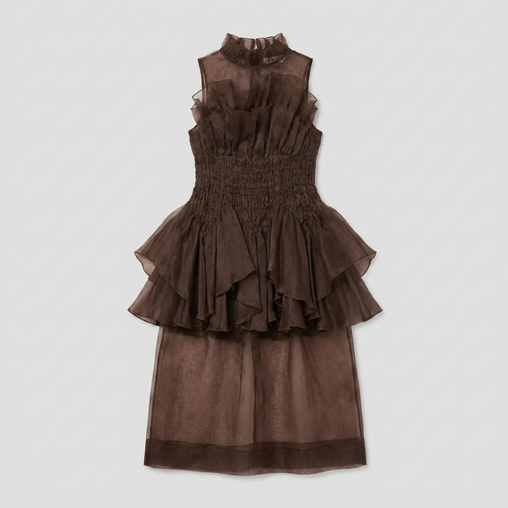 Aveline Maxi Dress | One Shoulder, Ruffled Tiered Long Dress for Women