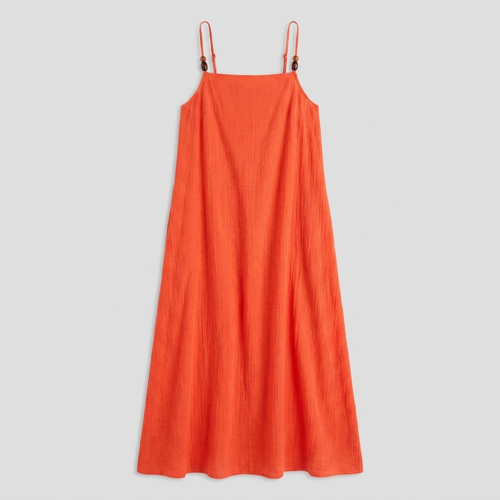 Liora Beach Cover Up Dress | Breathable Cotton Gauze, Adjustable Straps