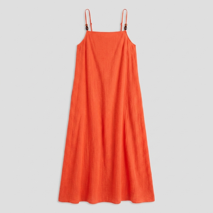 Liora Beach Cover Up Dress | Breathable Cotton Gauze, Adjustable Straps