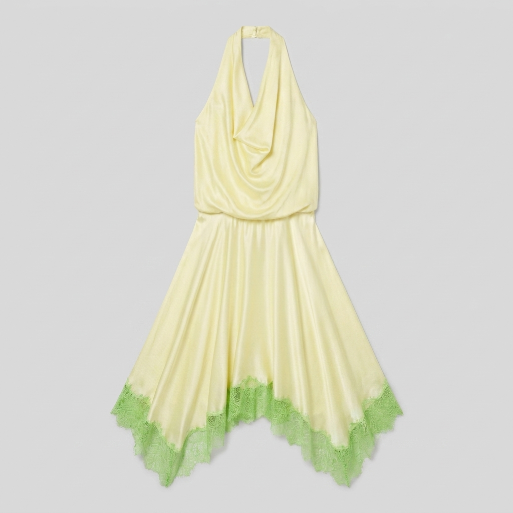 Elira Silk Dress | Backless Halter, 100% Silk, Elegant Long Dress for Women