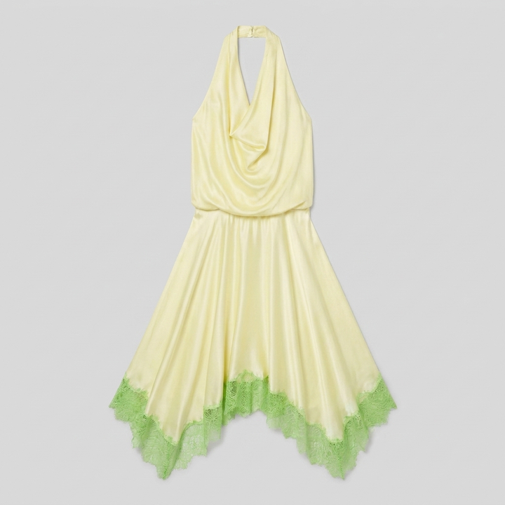 Elira Silk Dress | Backless Halter, 100% Silk, Elegant Long Dress for Women