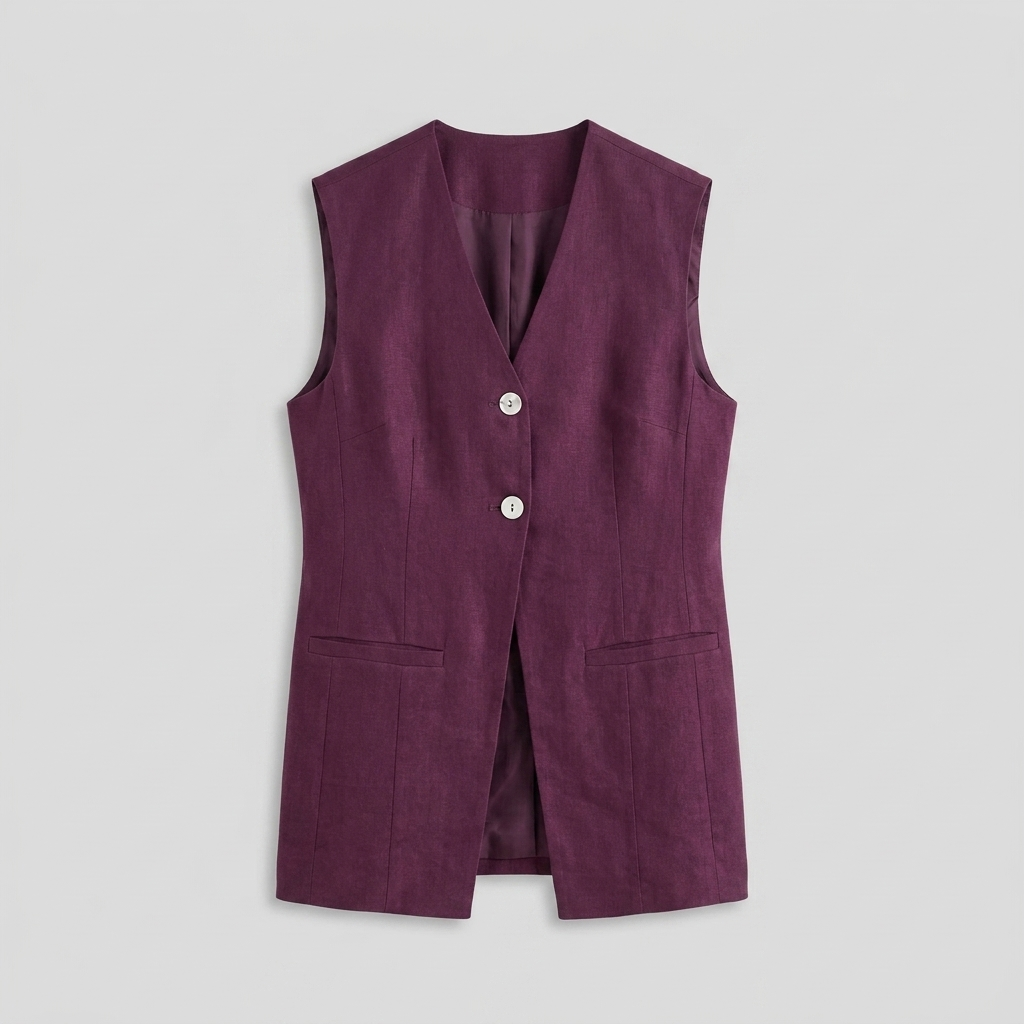Blythe Vest | Deep Aubergine, Fully Lined