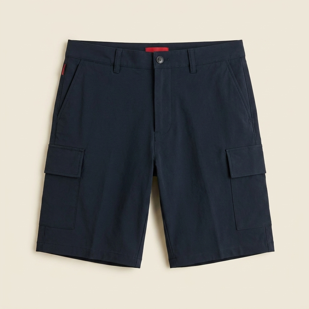 Bran Cargo Bermuda Shorts | Stretch Slim Fit, Multiple Pockets
