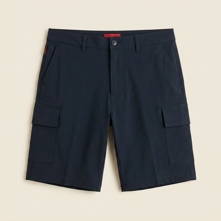 Bran Cargo Bermuda Shorts | Stretch Slim Fit, Multiple Pockets
