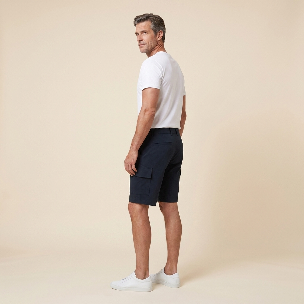 Bran Cargo Bermuda Shorts | Stretch Slim Fit, Multiple Pockets