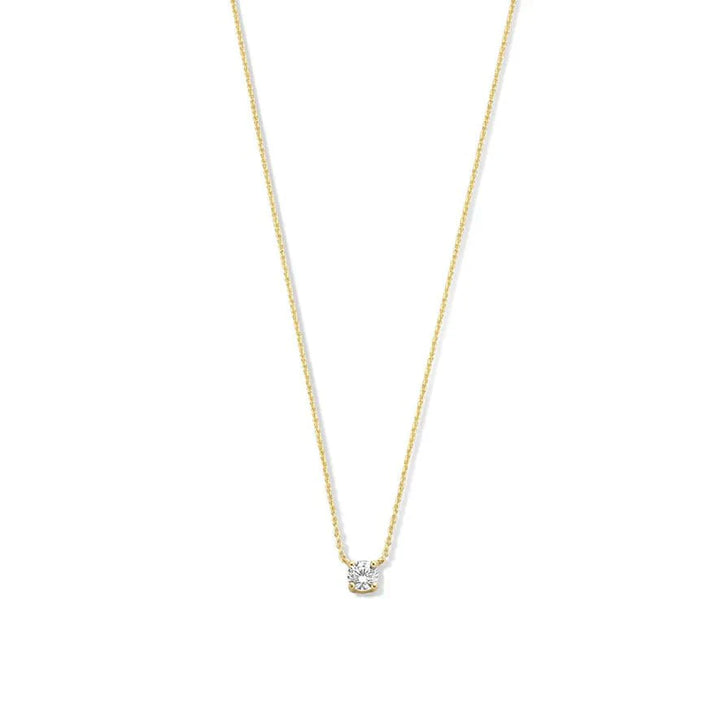 Clea Moissanite Necklace featuring a stunning, sparkling moissanite pendant set in a sleek, elegant design, perfect for adding a touch of timeless - 2