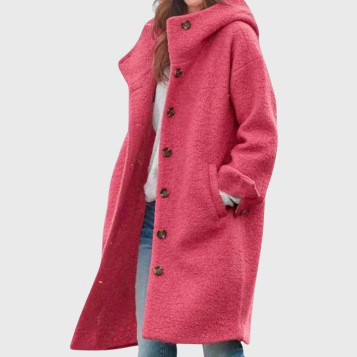 Freya | Hooded Long Teddy Coat