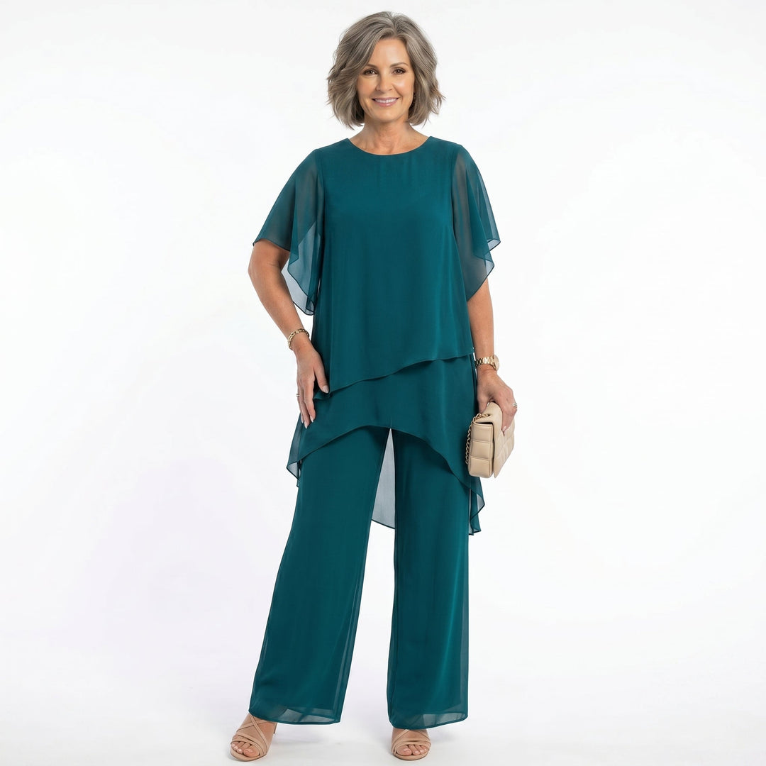 Sharyn | Tiered Tunic & Trouser Set