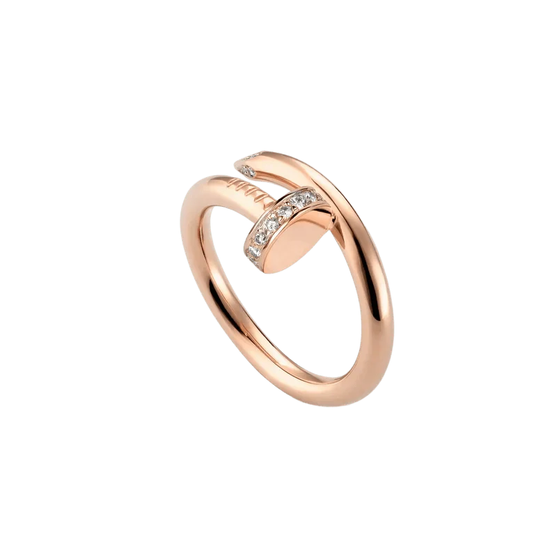 Handcrafted Rosa Ring made of gold-plated stainless steel, featuring a delicate floral design perfect for elegant occasions. - 2