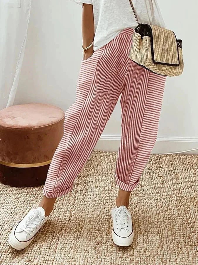 Lightweight Sole Striped Trousers in a relaxed fit, made from breathable fabric for ultimate comfort and style. - 3