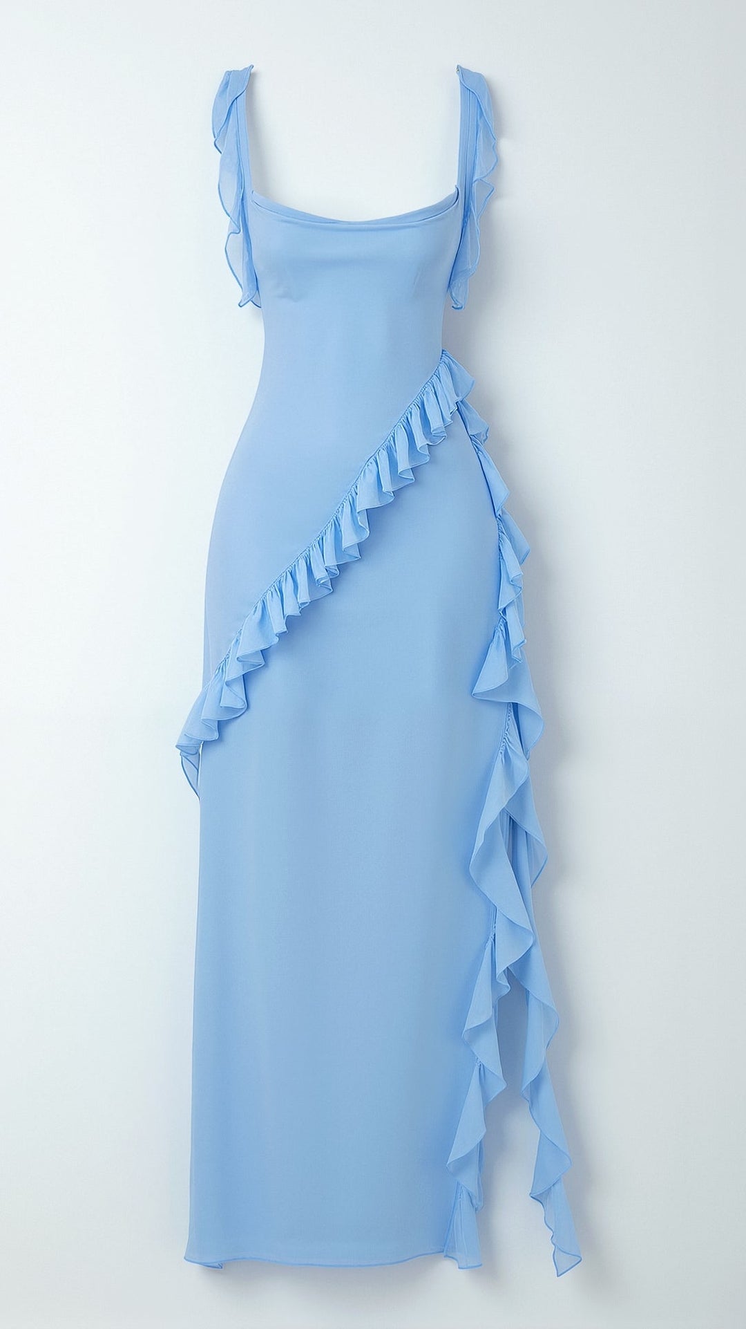 Elavira | Elegant Ruffled Maxi Dress