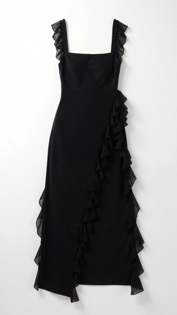 Elavira | Elegant Ruffled Maxi Dress