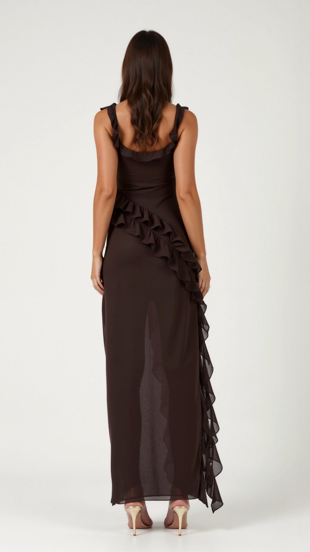 Elavira | Elegant Ruffled Maxi Dress