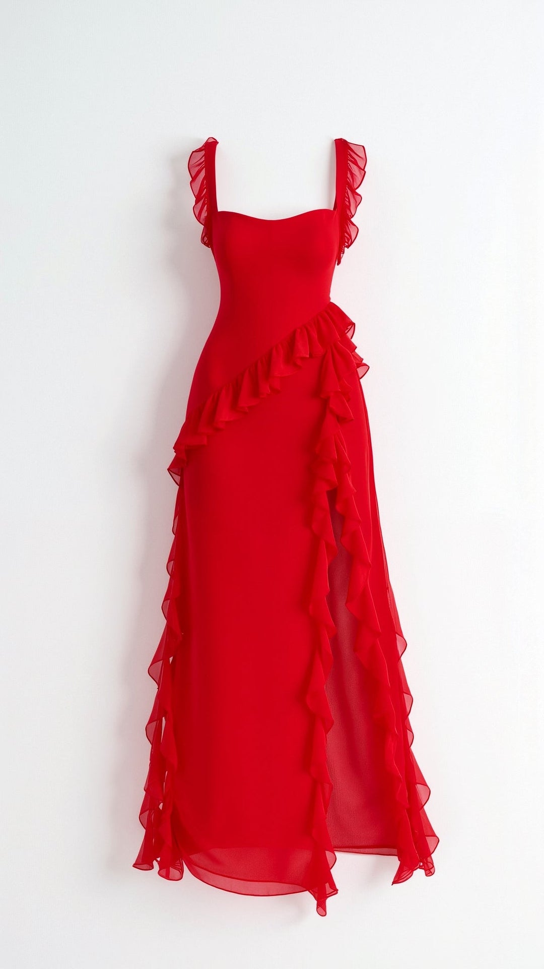 Elavira | Elegant Ruffled Maxi Dress