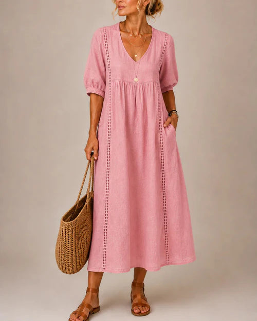Sefi Summer Midi Dress - Pink