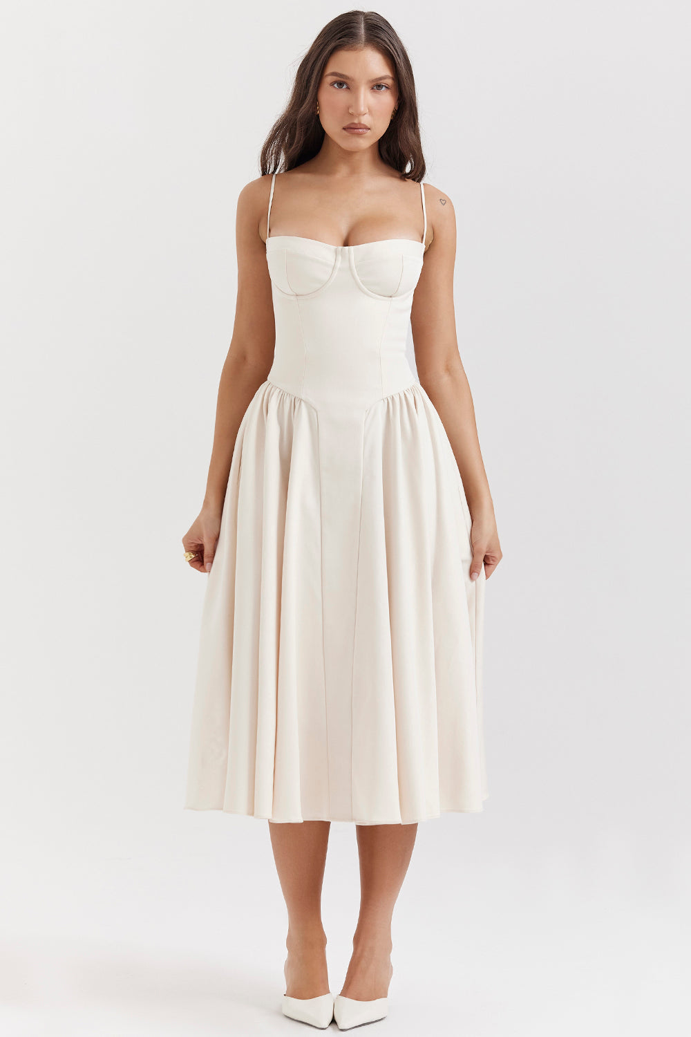 Roma Corset Dress - Cream