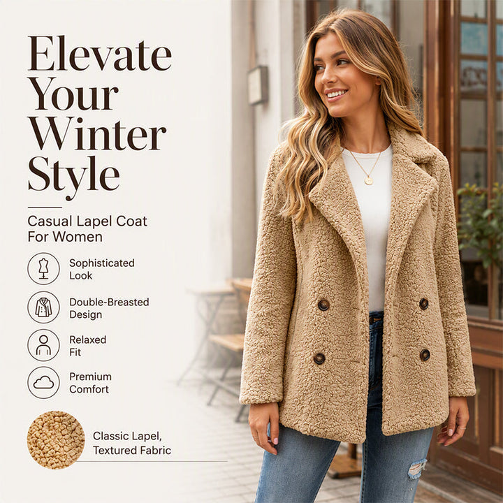 Elegant Textured Lapel Coat
