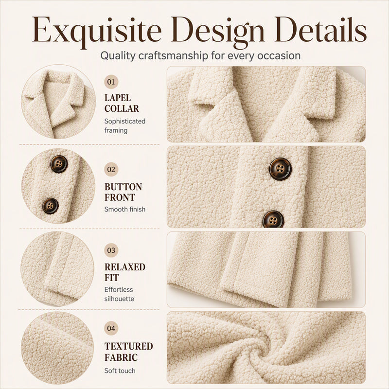 Elegant Textured Lapel Coat