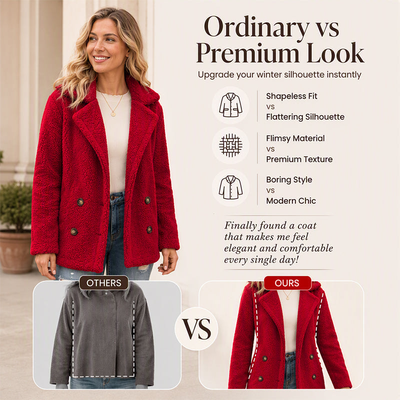 Elegant Textured Lapel Coat