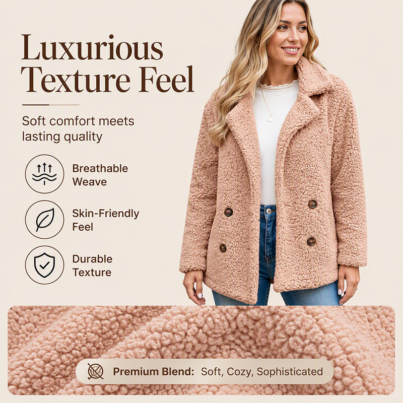 Elegant Textured Lapel Coat