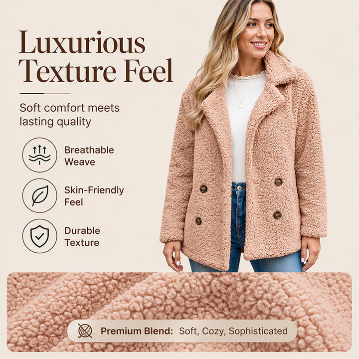 Elegant Textured Lapel Coat