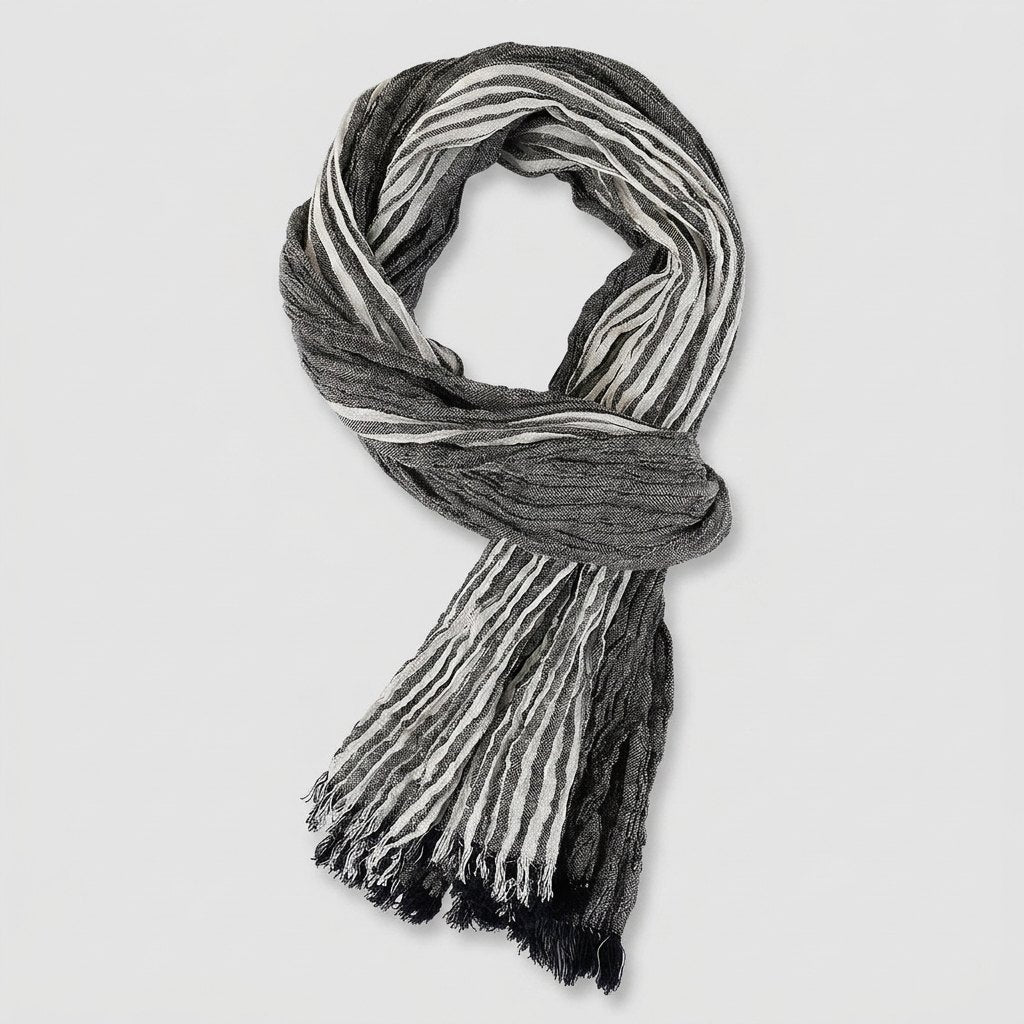 Aero Cotton Scarf | Elegant Pinstripe Design, Classic Fit, 70cm x 180cm