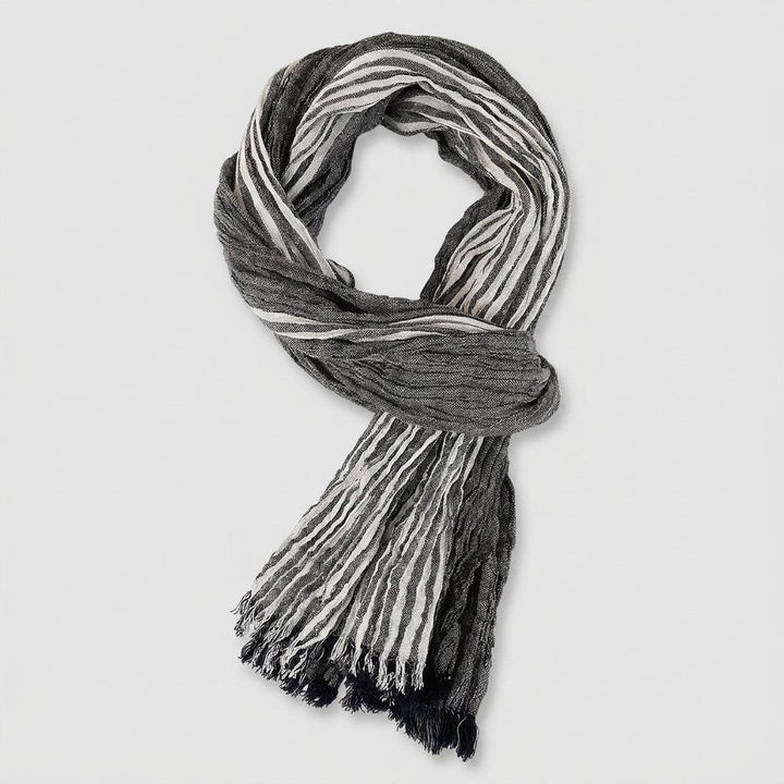 Aero Cotton Scarf | Elegant Pinstripe Design, Classic Fit, 70cm x 180cm