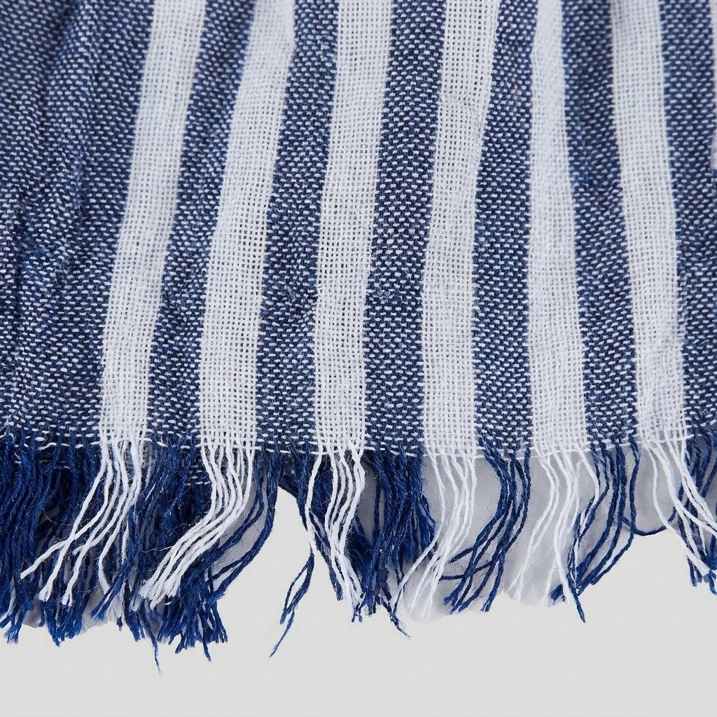 Aero Cotton Scarf | Elegant Pinstripe Design, Classic Fit, 70cm x 180cm