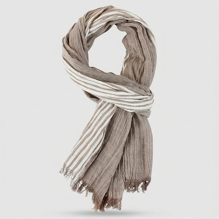 Aero Cotton Scarf | Elegant Pinstripe Design, Classic Fit, 70cm x 180cm