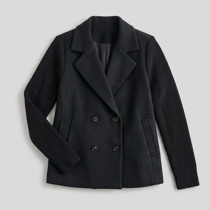 Amora | Elegant Knit-Sleeve Blazer