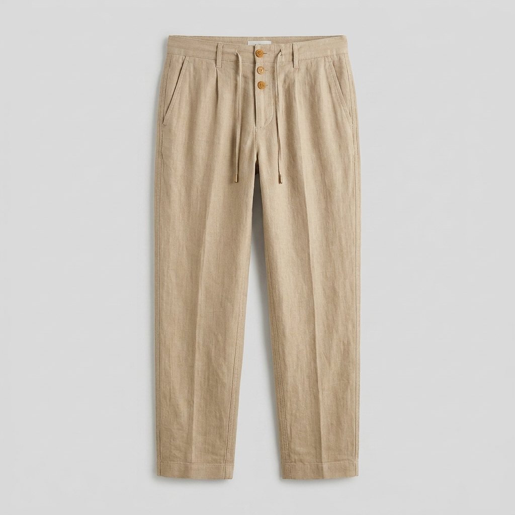 Aqua | Linen Trousers Lightweight, Relaxed Fit for Women