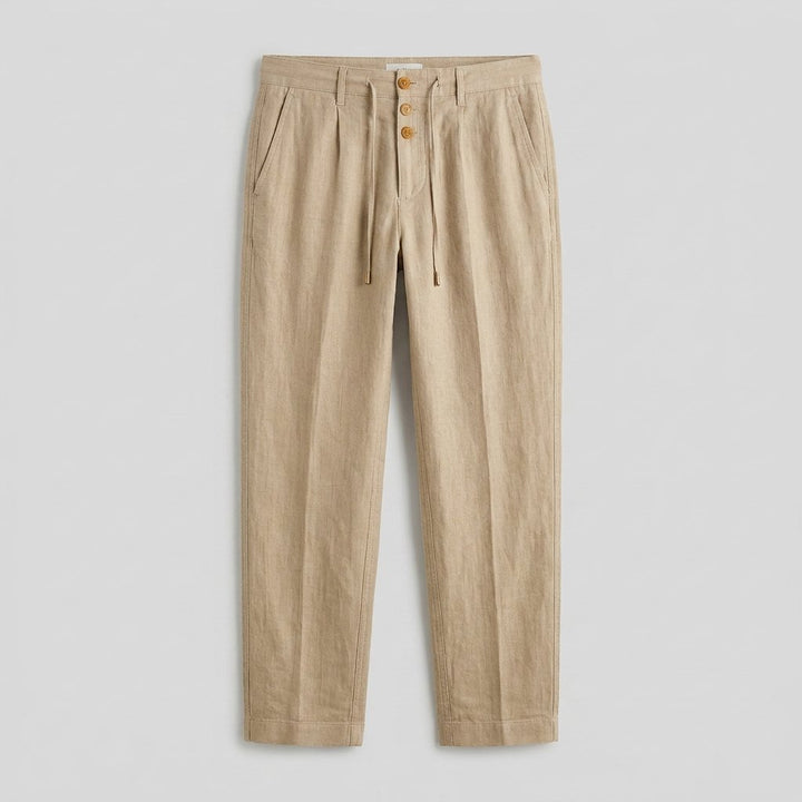 Aqua | Linen Trousers Lightweight, Relaxed Fit for Women