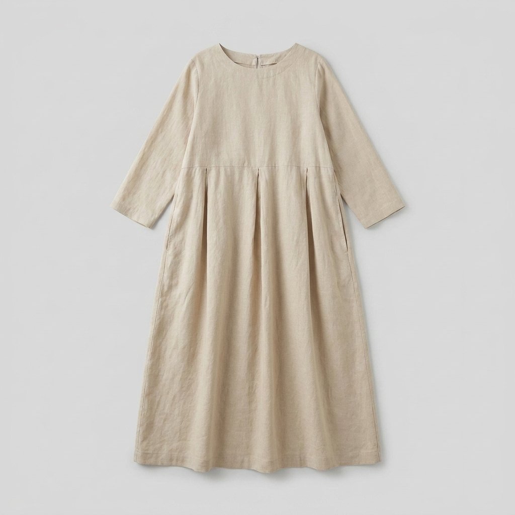 Aqua | Summer Dress Cotton Patchwork with Pockets