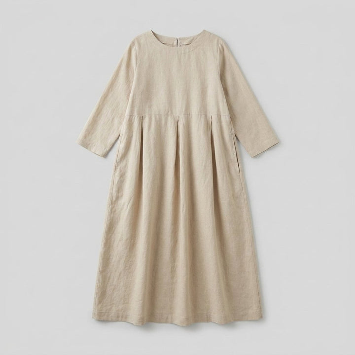 Aqua | Summer Dress Cotton Patchwork with Pockets