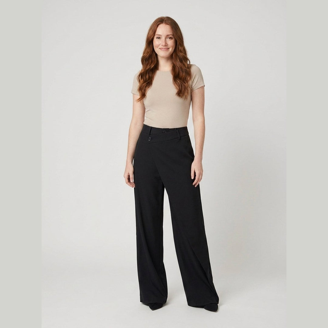 Astra wide leg trousers black