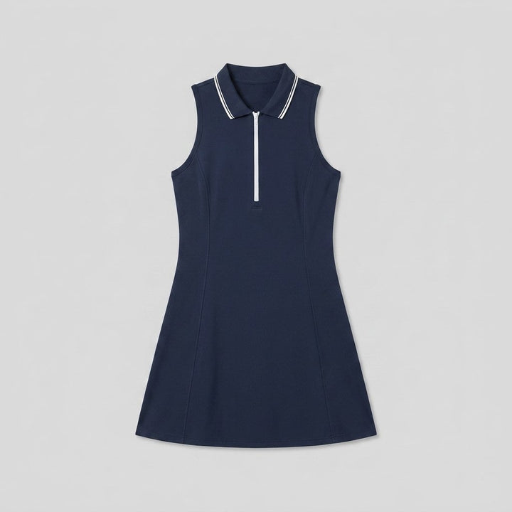Aurora | Sleeveless Zip Polo Dress