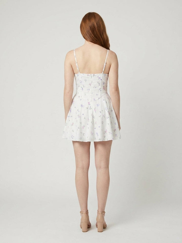 Ava | Mini Dress Lightweight Floral Print, Adjustable Straps