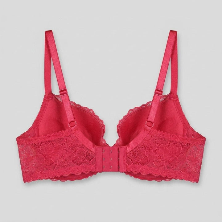 Azelie Push-Up Bra | Padded, Lace Trim, Adjustable Straps