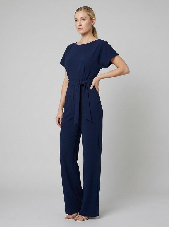 Bella elegant jumpsuit navy blue - model