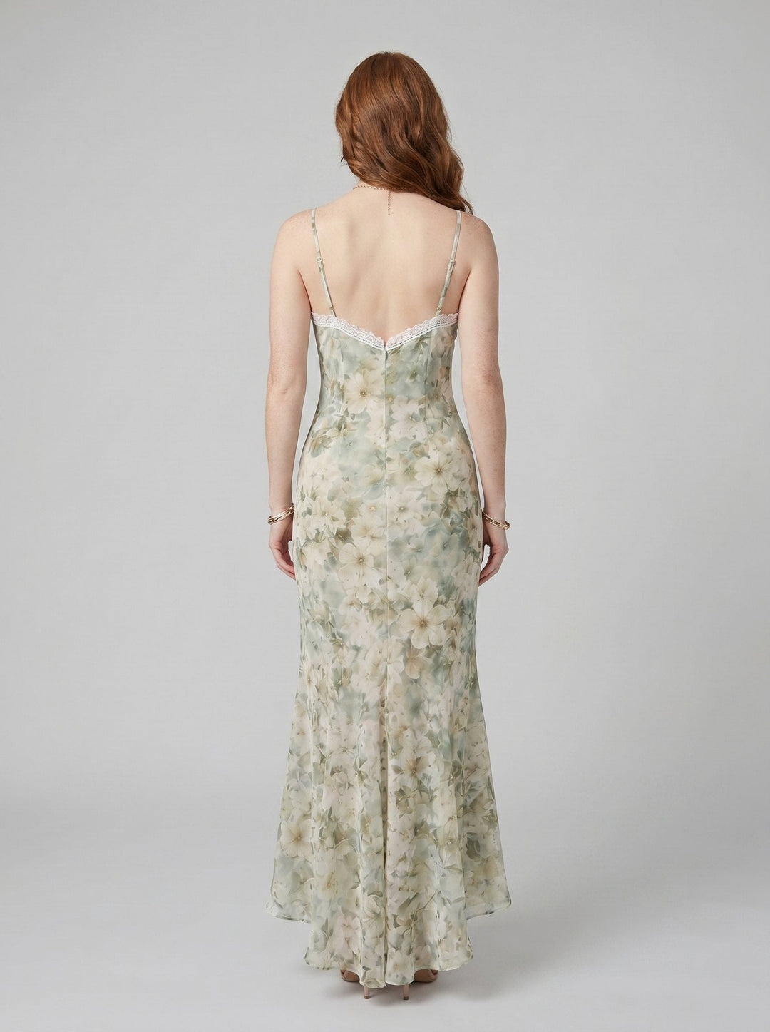 Bella | Maxi Dress Floral Chiffon, Lace-Trim Summer Dresses for Women