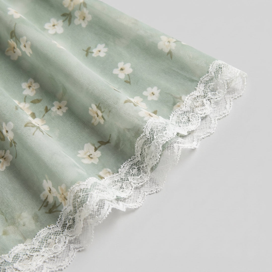 Bella | Maxi Dress Floral Chiffon, Lace-Trim Summer Dresses for Women