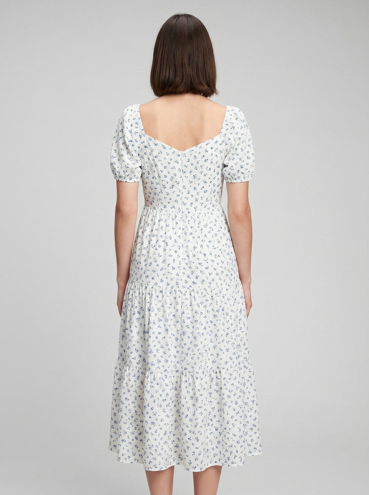 Bella | Midi Dress Lightweight, Sweetheart Neckline, Summer Style