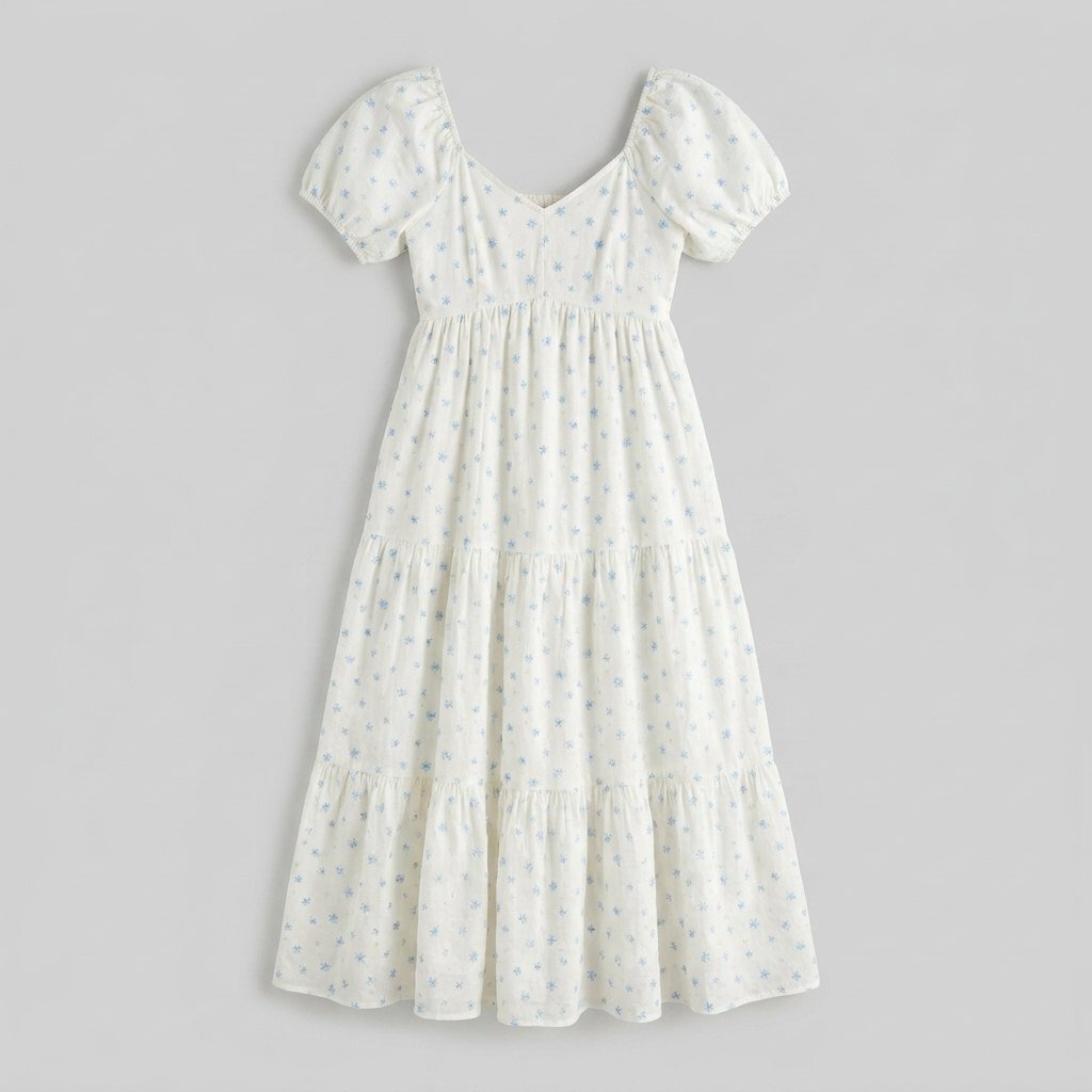 Bella | Midi Dress Lightweight, Sweetheart Neckline, Summer Style
