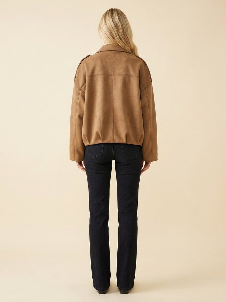 Bomber | Jacket Made of Suede Look Fabric