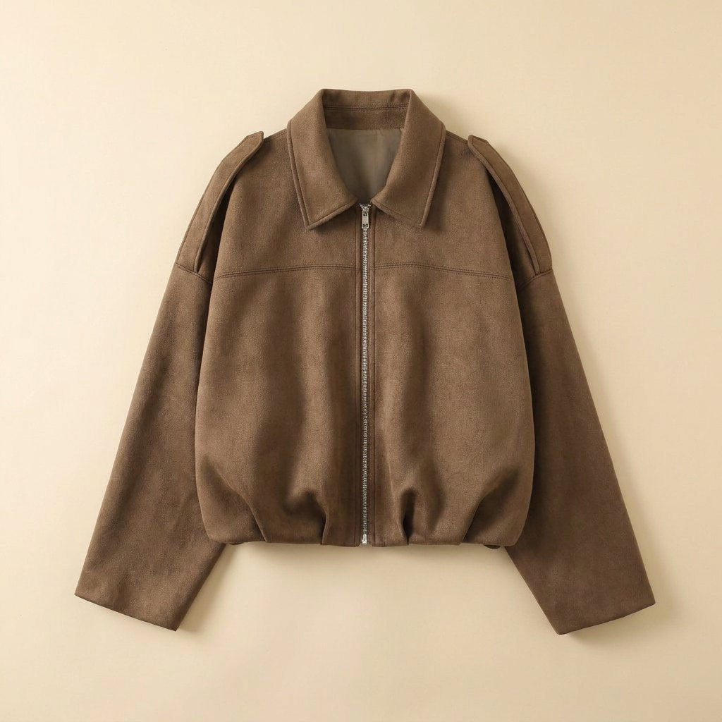 Bomber | Jacket Made of Suede Look Fabric