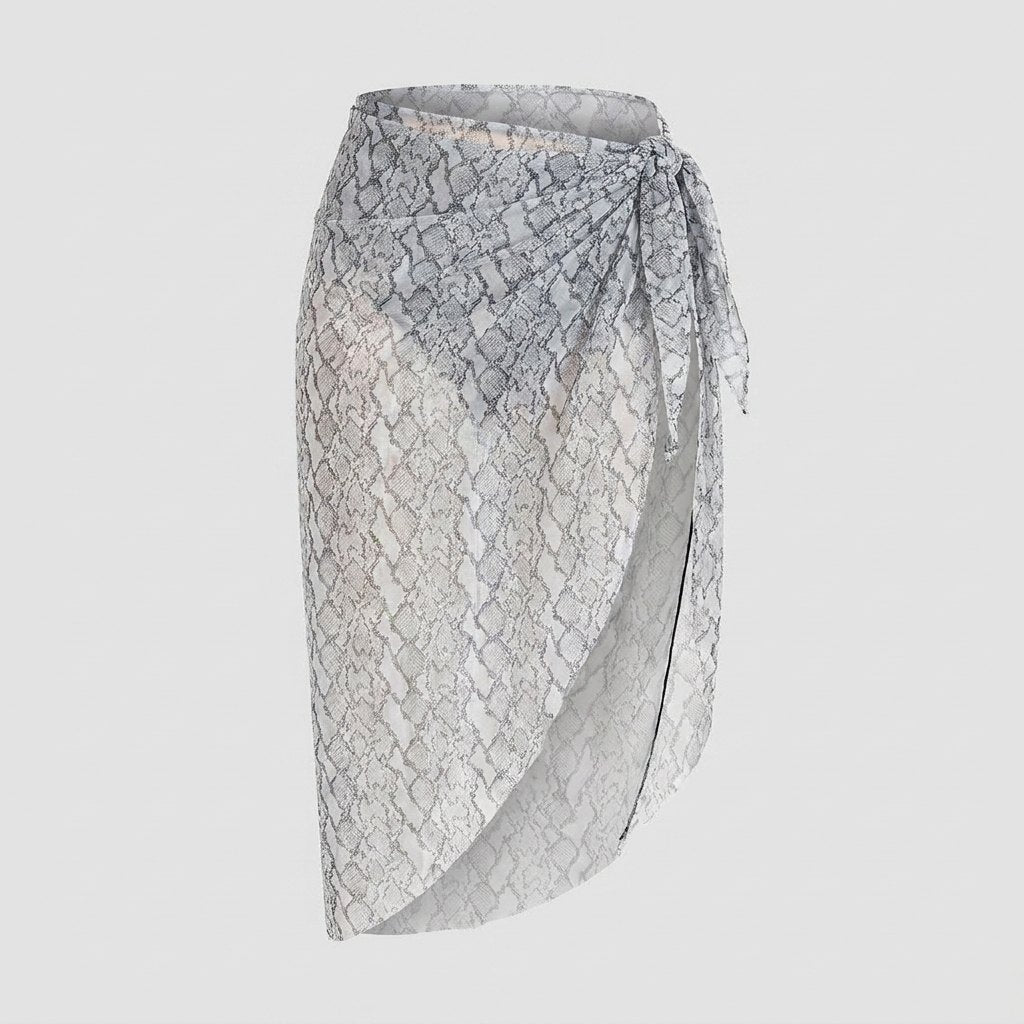 Breeze mesh sarong snake print flat-lay