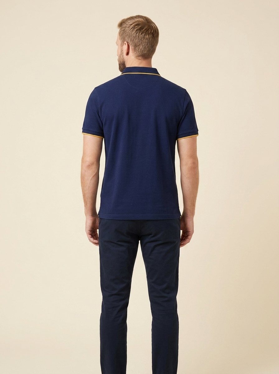 Brix Mens Polo Shirt | Embroidered, Contrast Trim