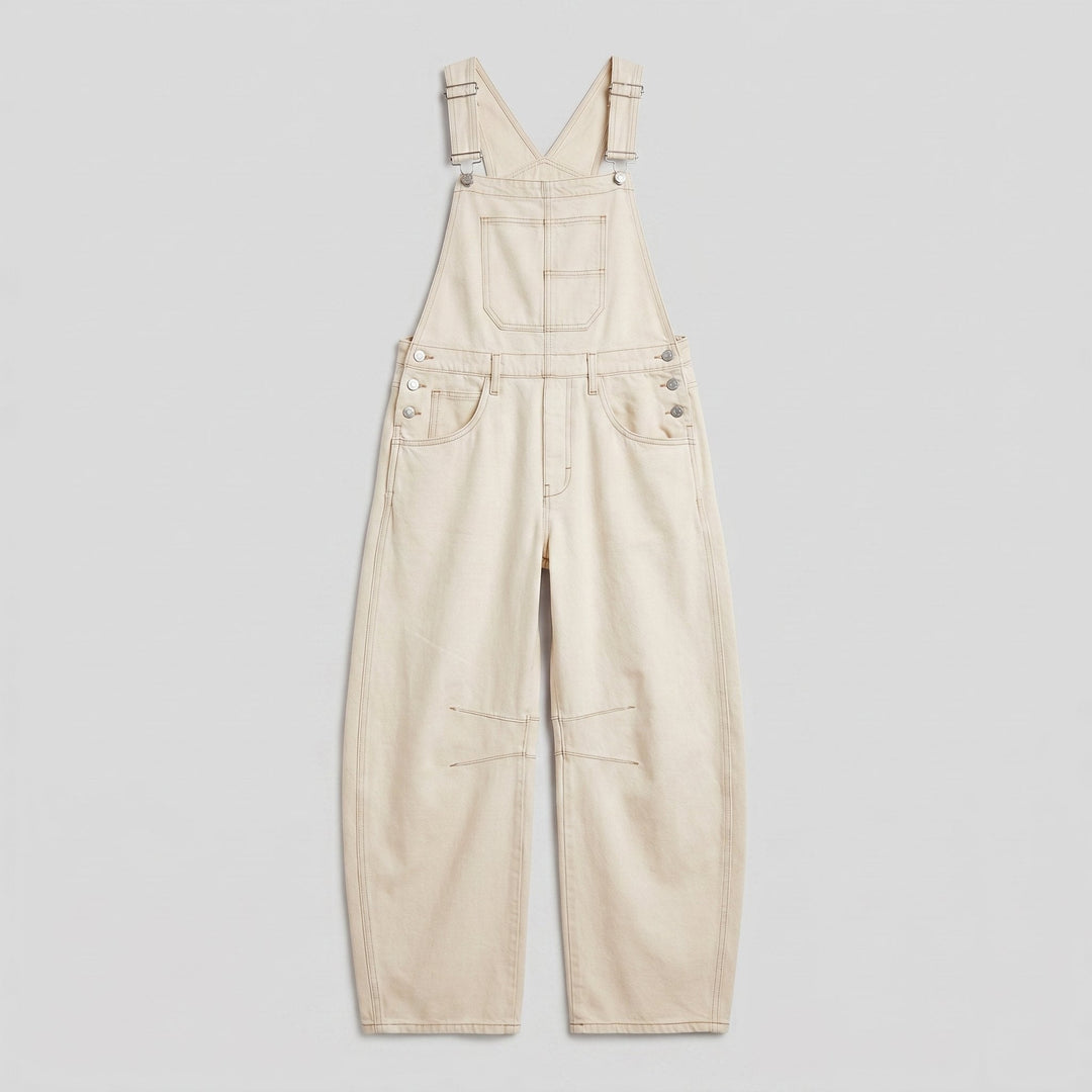Cali | Denim Overalls for Women  Soft-Washed Cotton, Wide-Leg Design