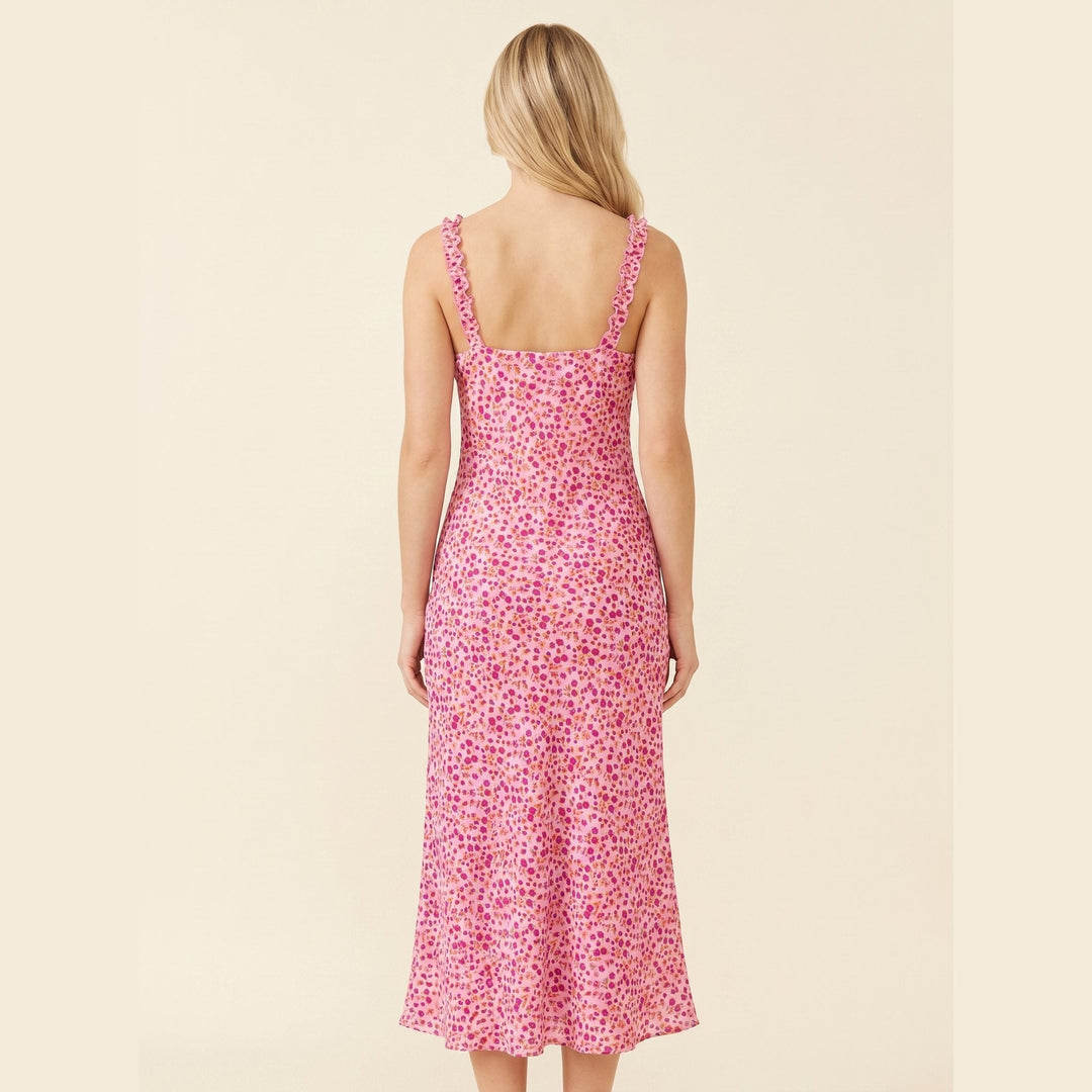 Cami | Floral Dress Bohemian Midi, Slim Fit Summer Dress for Women